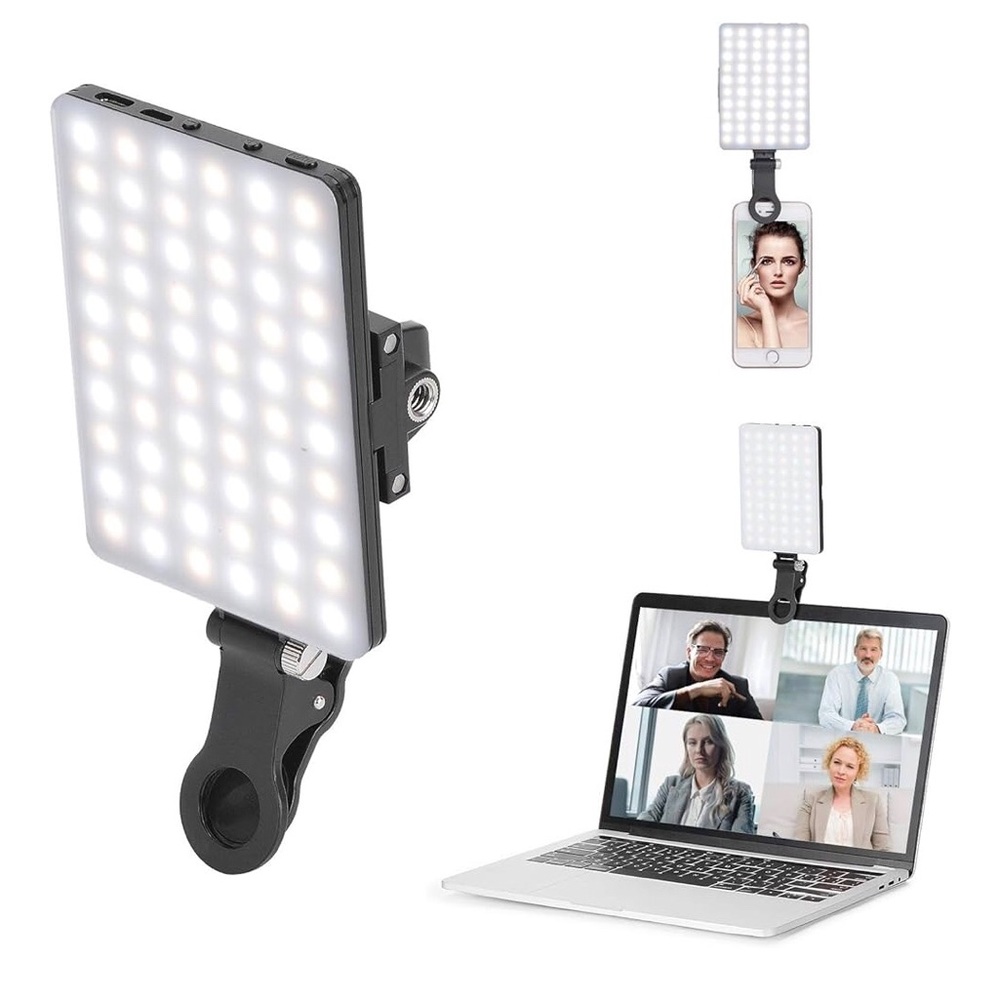 NIB- Newmowa 60 LED High Power Rechargeable Clip Light with Front & Back Clip